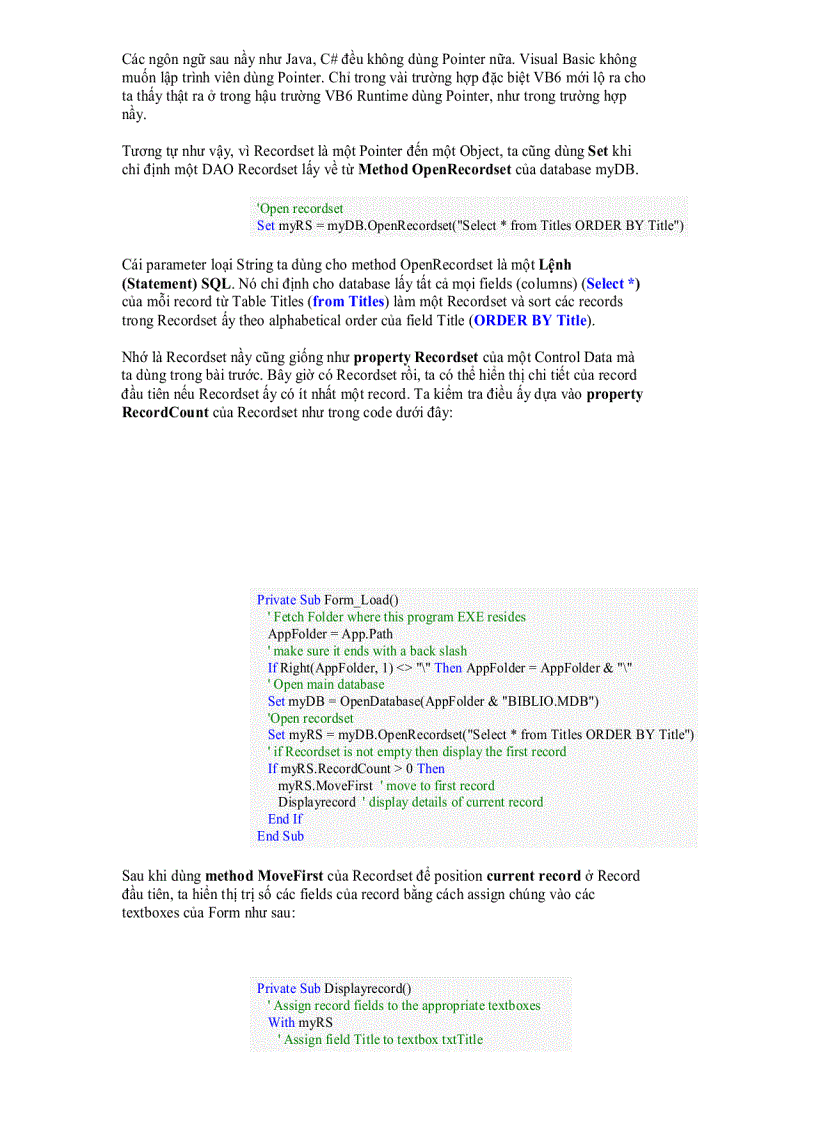 image for page Lập trình với kỹ thuật DAO