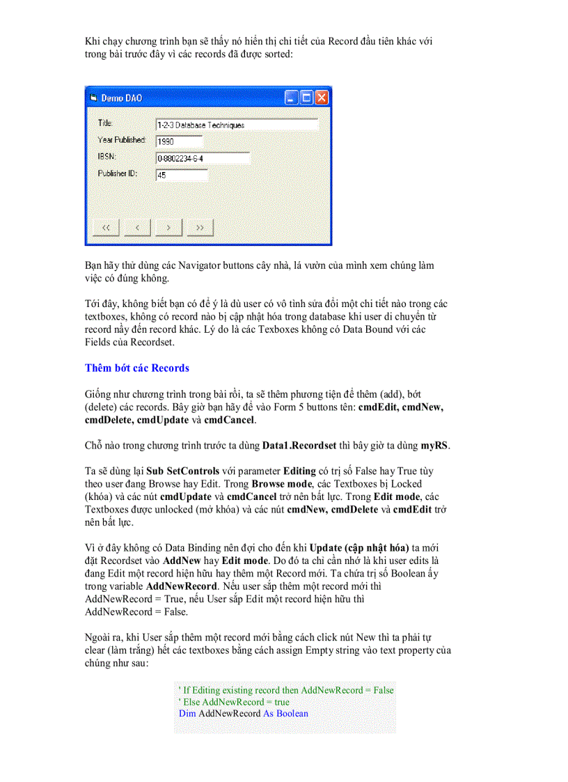 image for page Lập trình với kỹ thuật DAO