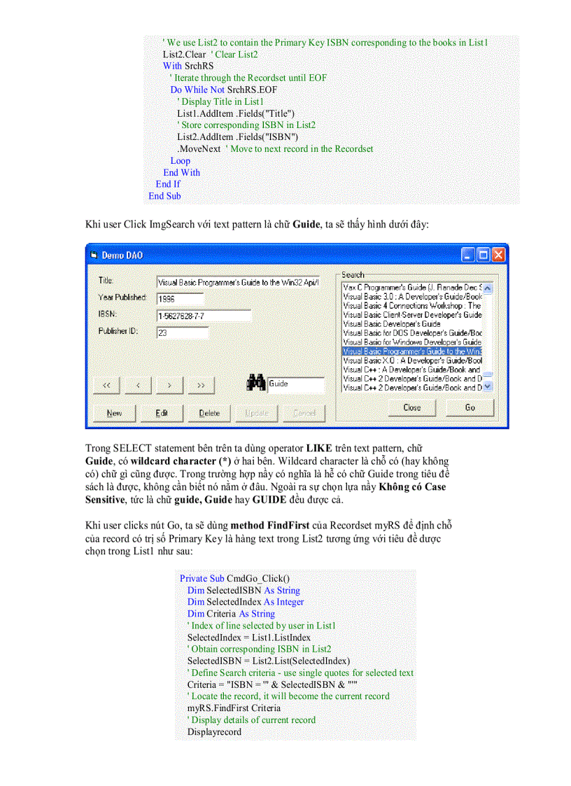 image for page Lập trình với kỹ thuật DAO