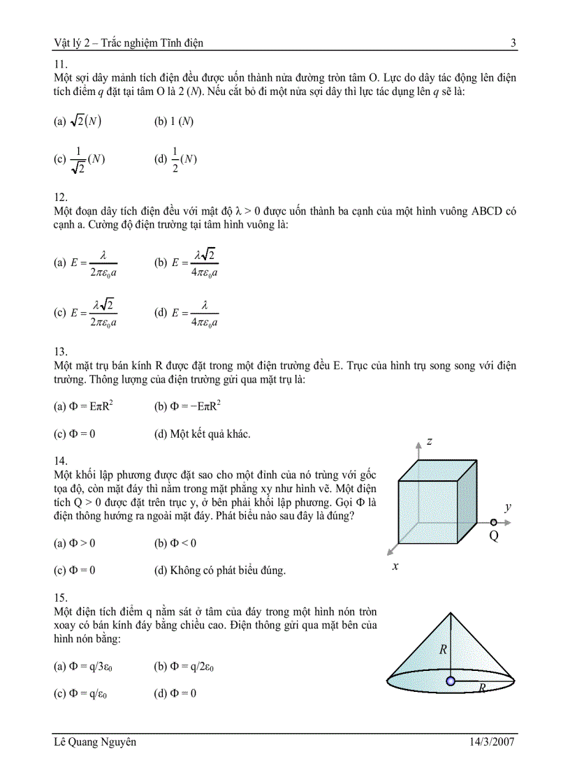 image for page Trắc nghiệm Tĩnh điện