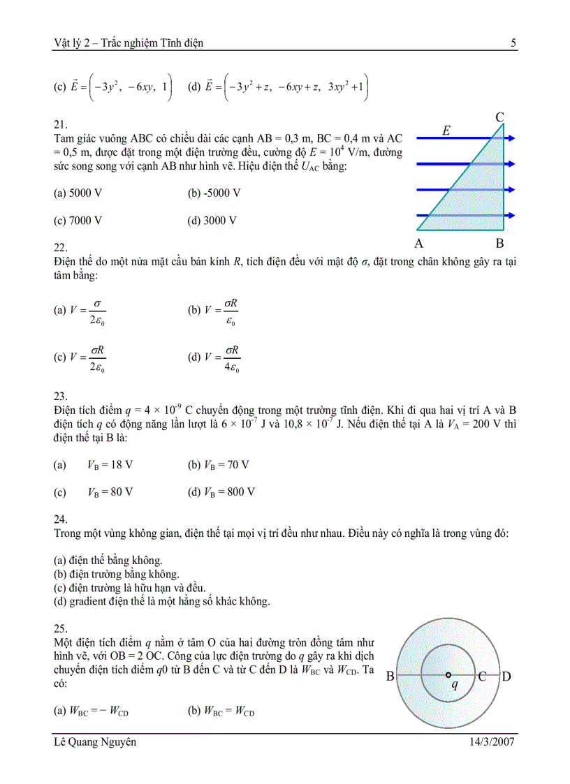 image for page Trắc nghiệm Tĩnh điện