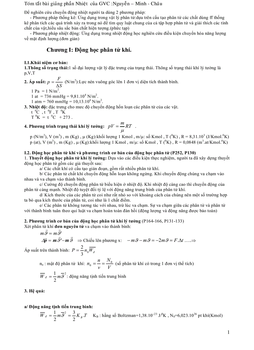 image for page Động học phân tử khí