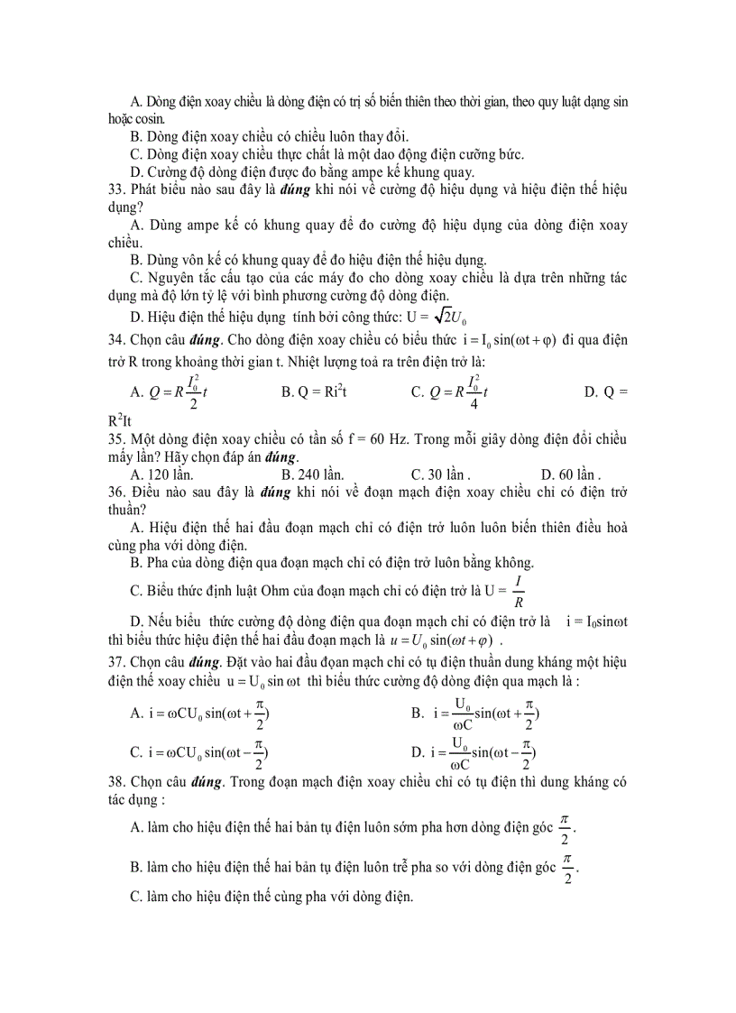 image for page Dòng điện xoay chiều