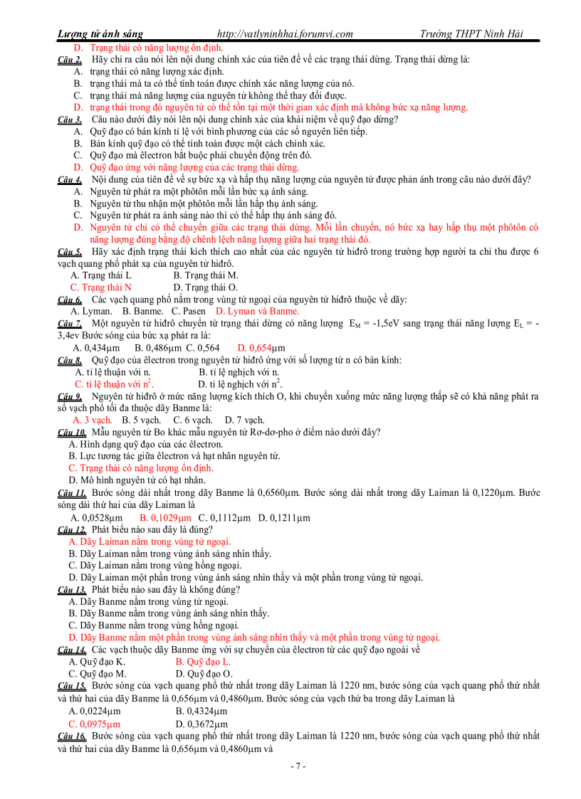 image for page Lượng tử ánh sáng bài tập trắc nghiệm