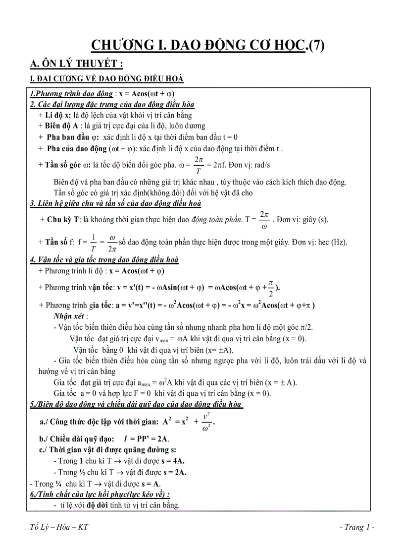 image for page Dao động cơ học