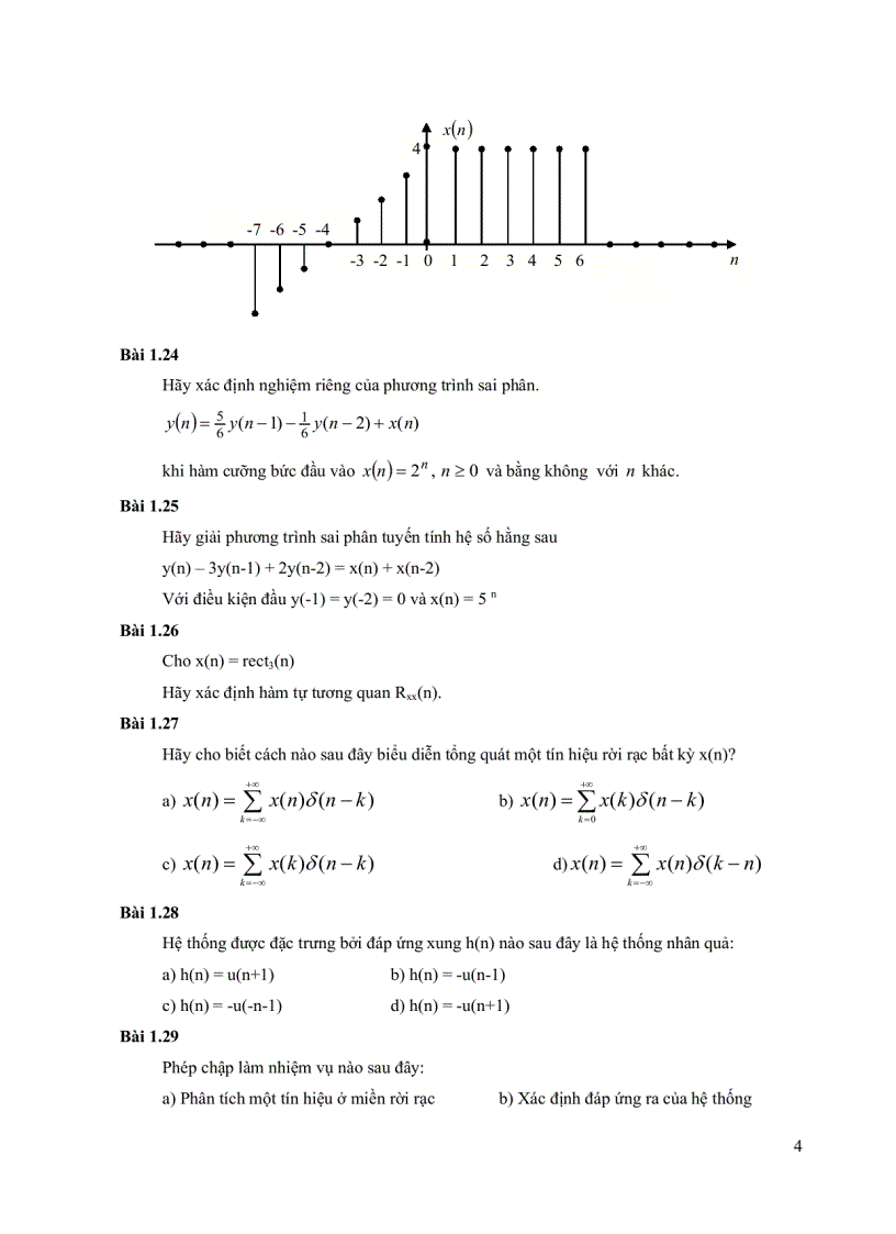 image for page Câu hỏi đáp án và hướng dẫn giải môn Xử lý tín hiệu số