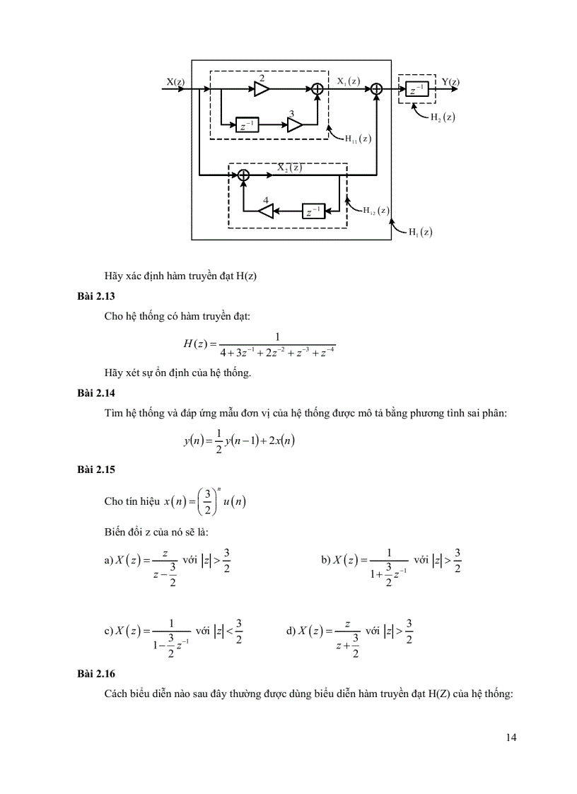 image for page Câu hỏi đáp án và hướng dẫn giải môn Xử lý tín hiệu số