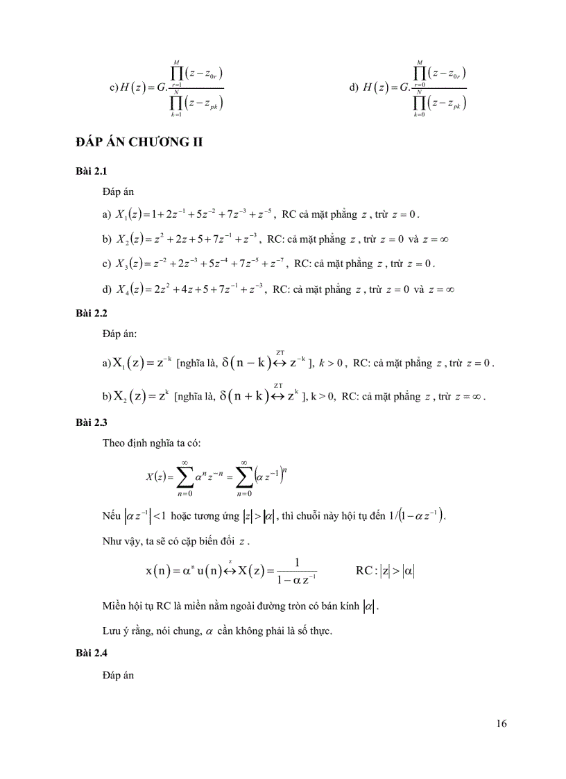 image for page Câu hỏi đáp án và hướng dẫn giải môn Xử lý tín hiệu số