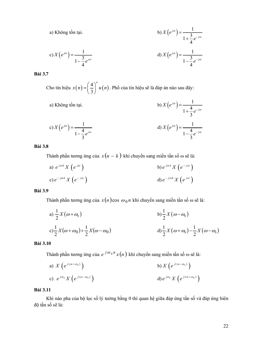 image for page Câu hỏi đáp án và hướng dẫn giải môn Xử lý tín hiệu số