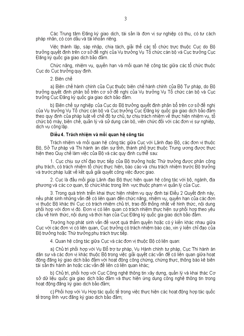 image for page Quy định chức năng nhiệm vụ quyền hạn và cơ cấu tổ chức của Cục Đăng ký quốc gia giao dịch bảo đảm