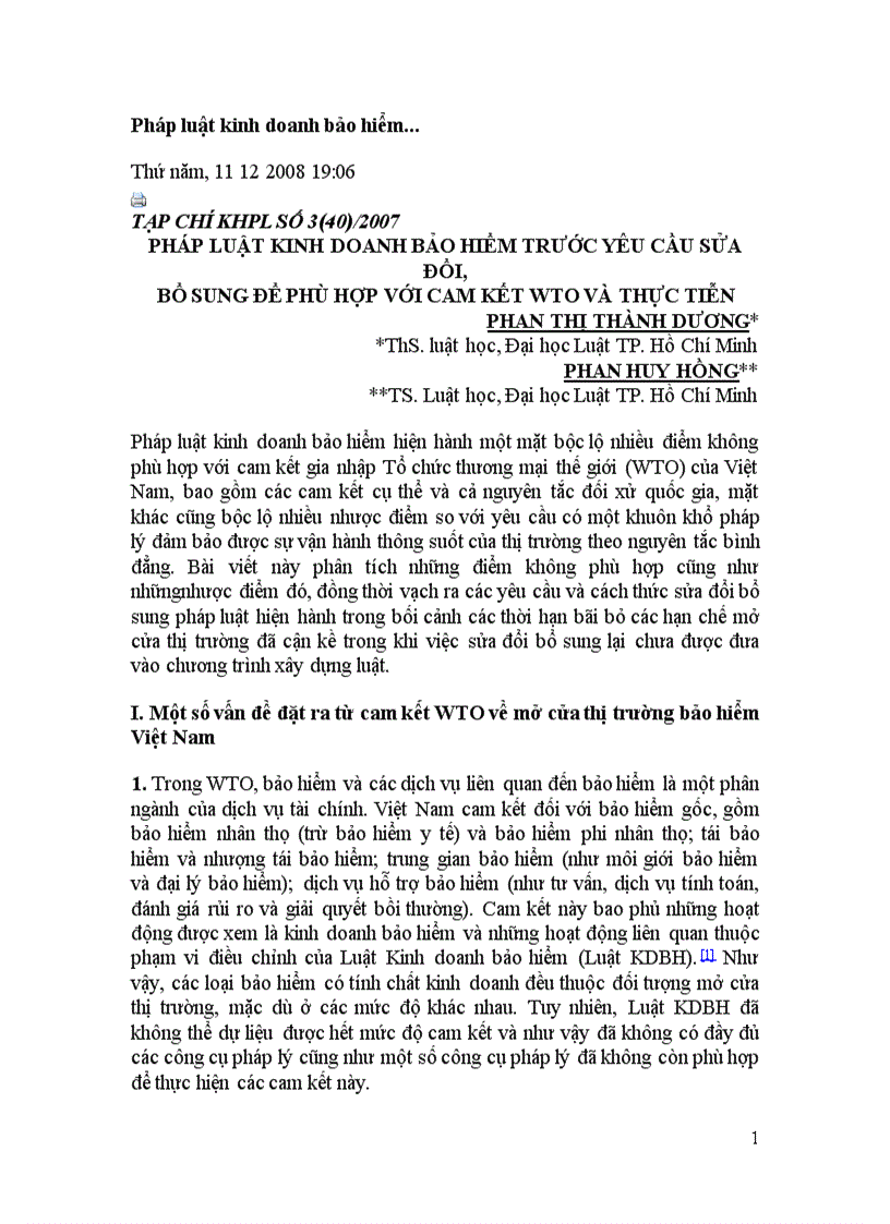 image for page Pháp luật kinh doanh bảo hiểm trước yêu cầu sửa đổi bổ sung để phù hợp với cam kết wto và thực tiễn