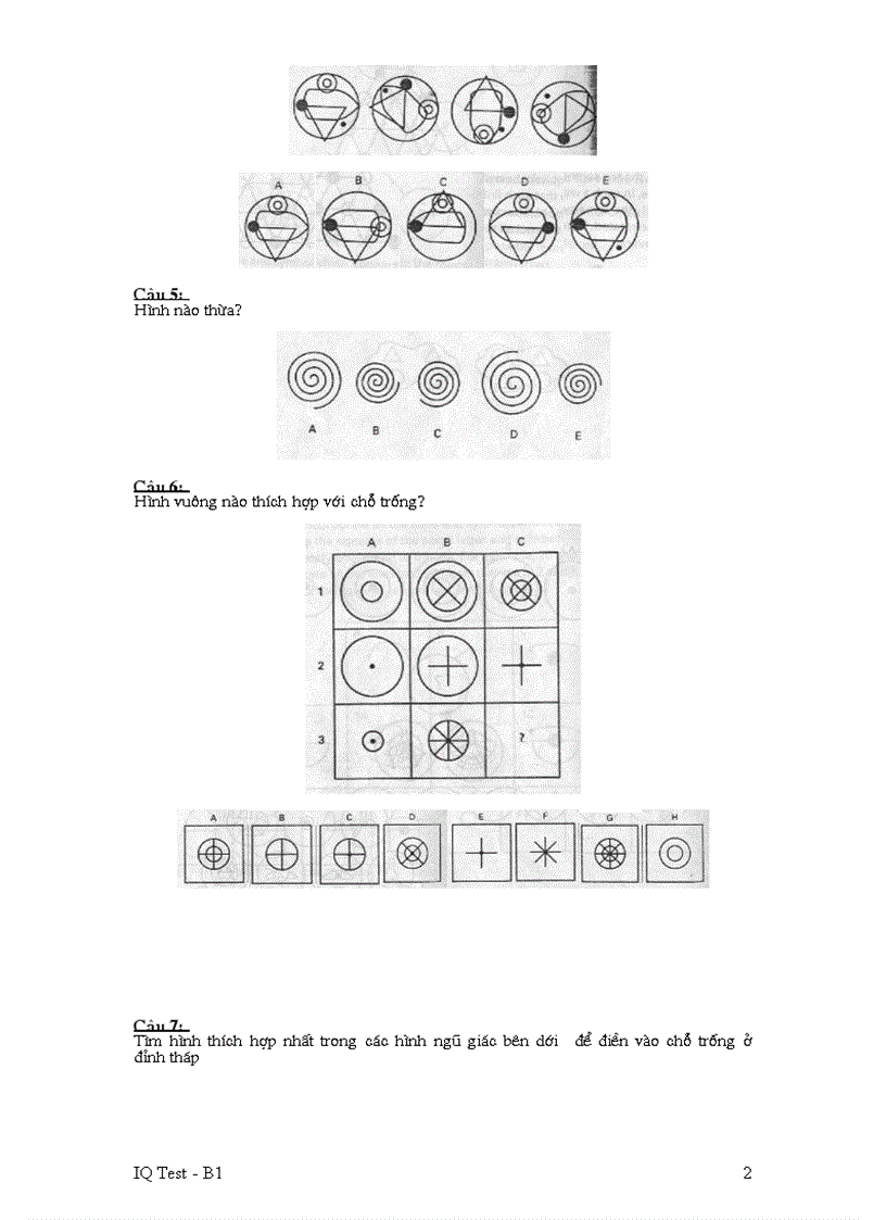 image for page IQ test B1 FPT có đáp án