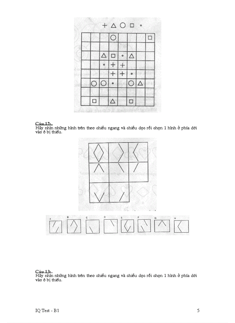 image for page IQ test B1 FPT có đáp án