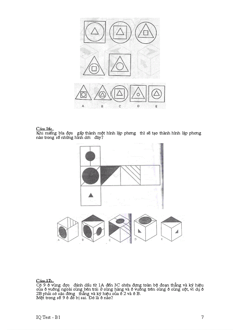 image for page IQ test B1 FPT có đáp án