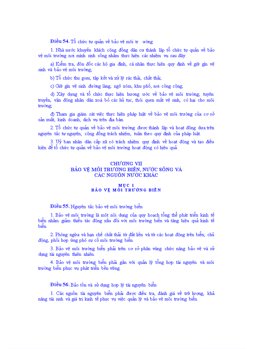 image for page Luật bảo vệ môi trường