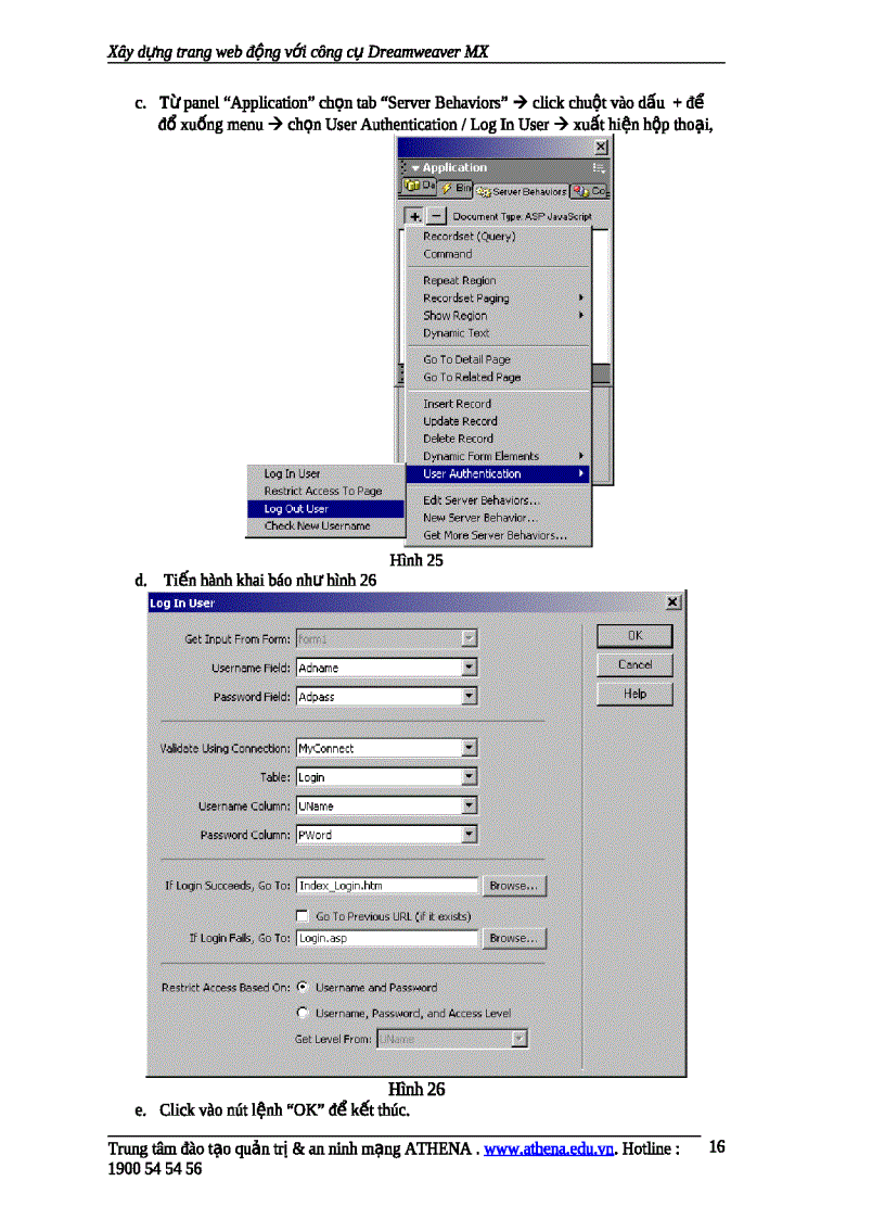 image for page Hướng dẫn xây dựng ứng dụng web với macromedia dreamweaver mx