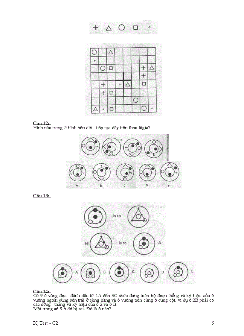 image for page IQ test C2 FPT có đáp án