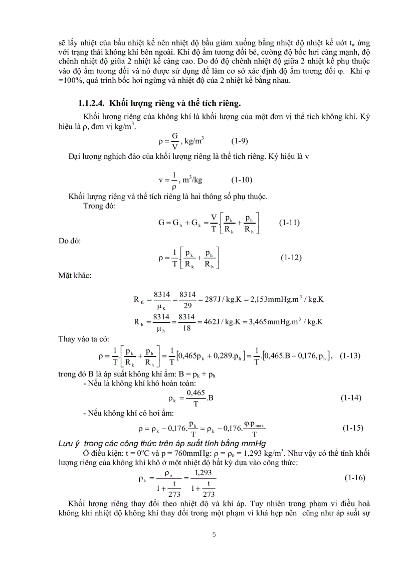 image for page Những kiến thức cơ bản về không khí ẩm