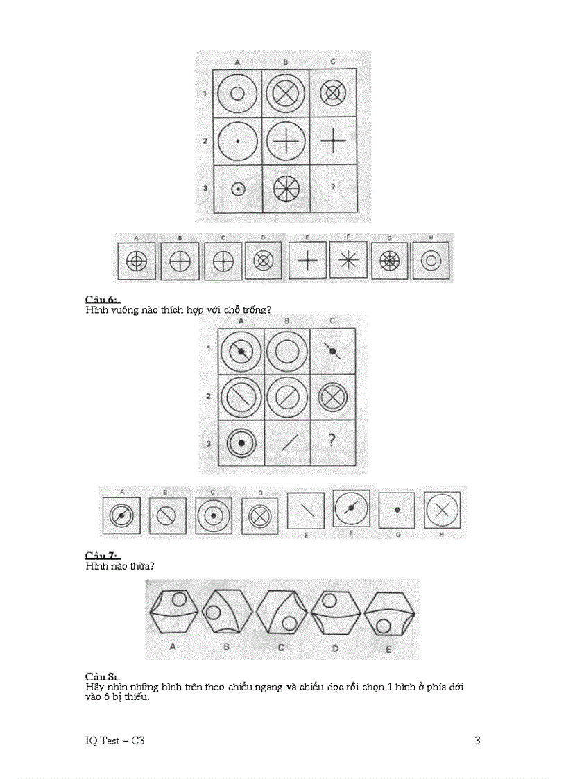 image for page IQ test C3 FPT có đáp án