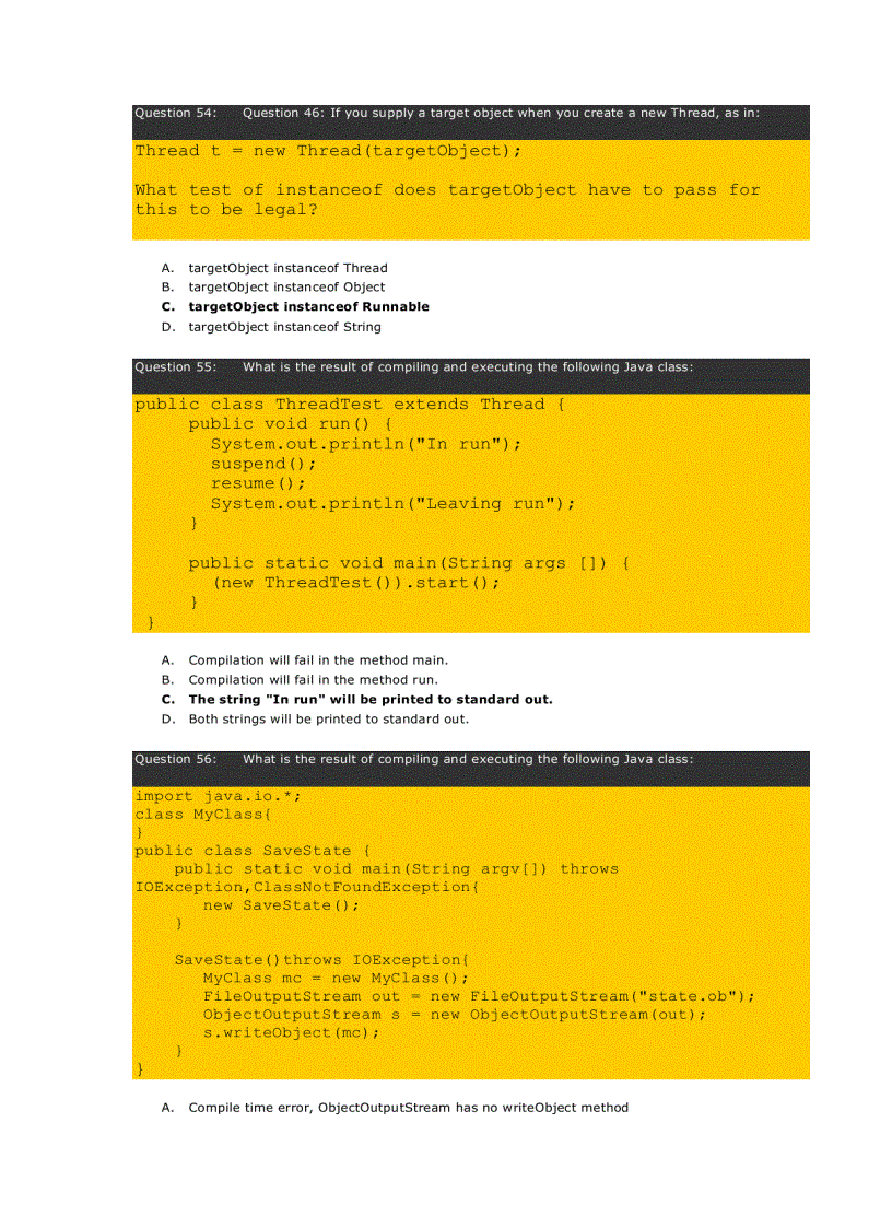 image for page JAVA EXAMINATION include answer