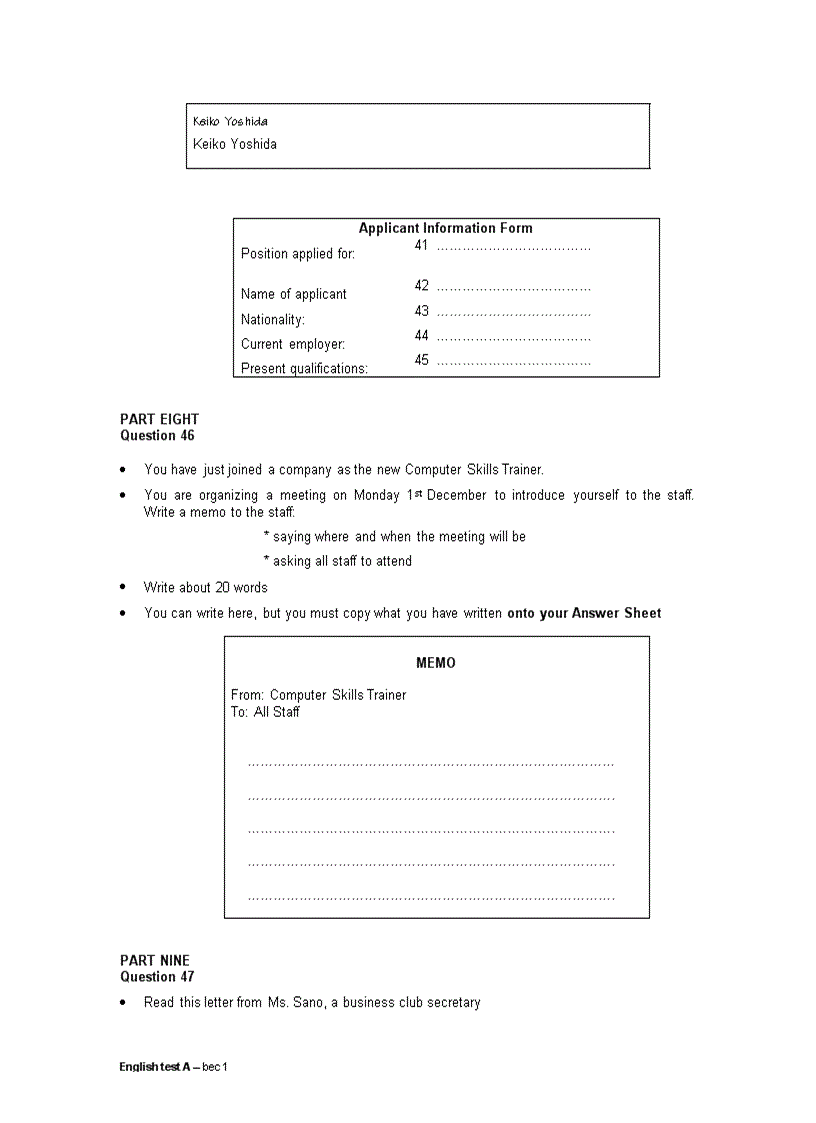 image for page Đề thi Anh A FPT