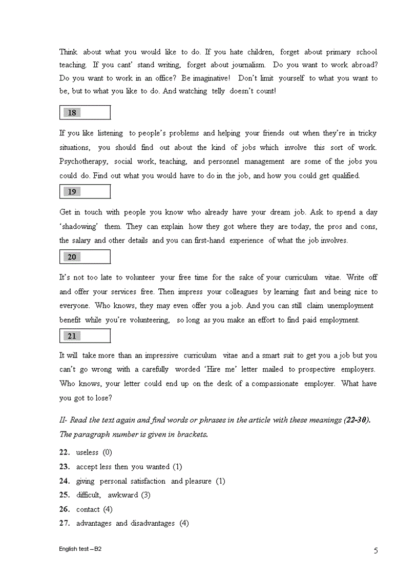 image for page Đề thi Anh B 2 FPT có đáp án