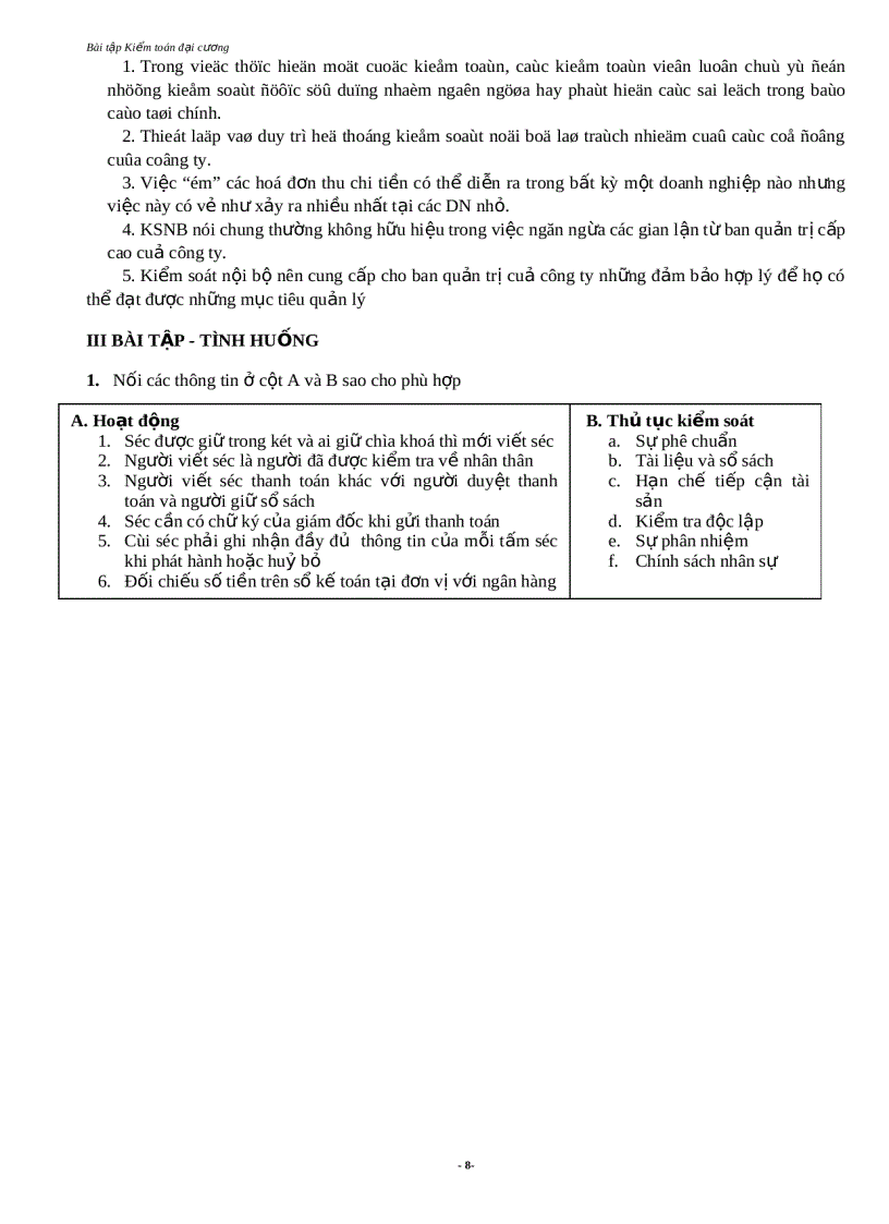 image for page Bài tập tổng quan về kiểm toán