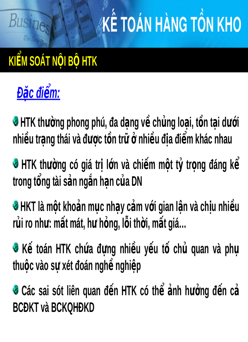 Kế toán hàng tồn kho 1