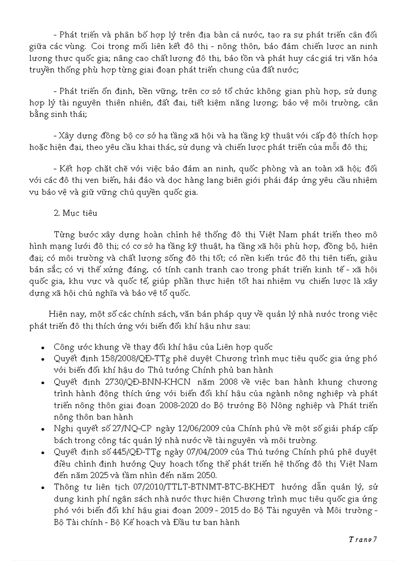 image for page Tiểu luận về đổi mới chính sách phát triển đô thị ứng phó với biến đổi khí hậu