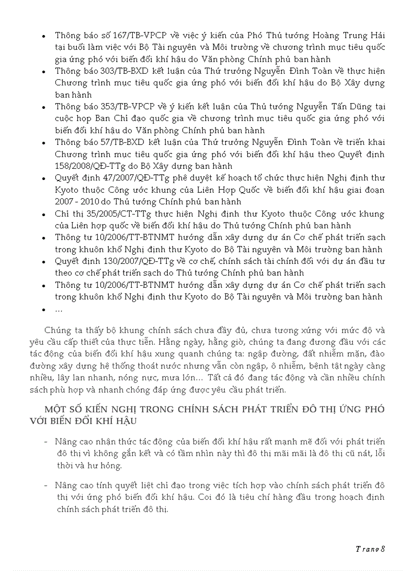 image for page Tiểu luận về đổi mới chính sách phát triển đô thị ứng phó với biến đổi khí hậu