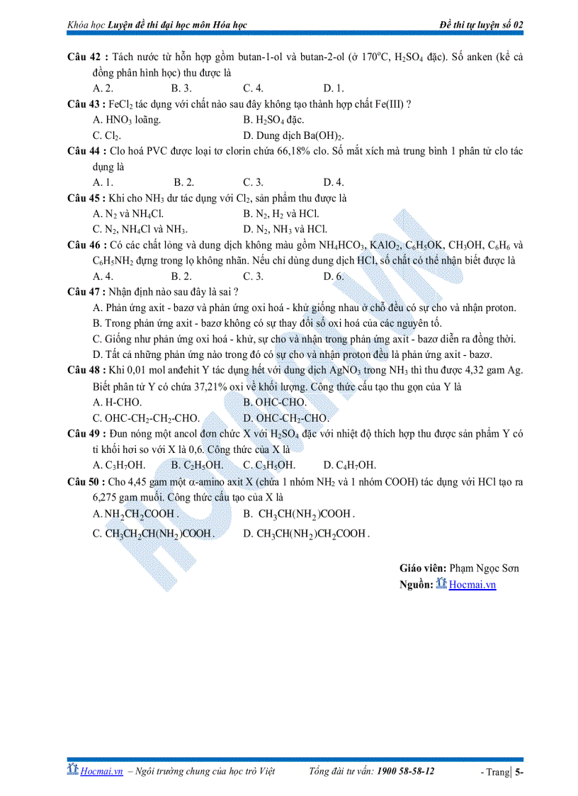 image for page Đề tự luyện thi đại học số 02