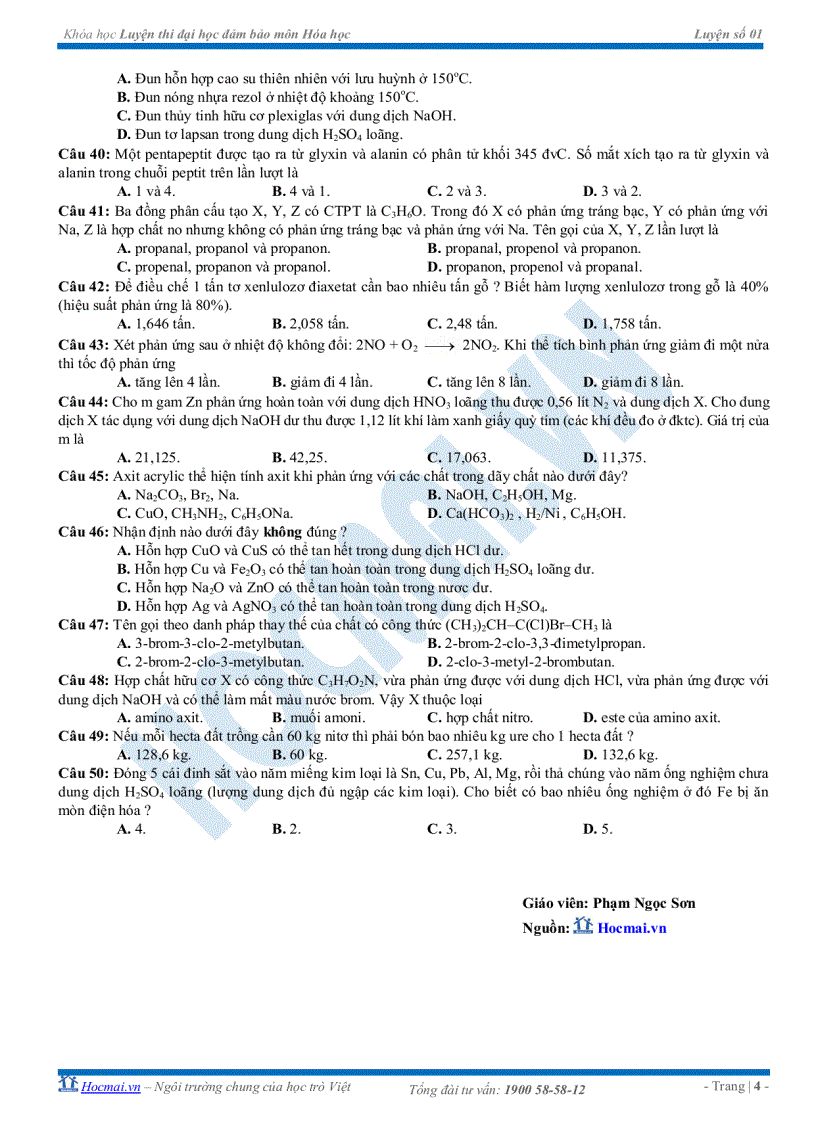 image for page Luyện đề số 01