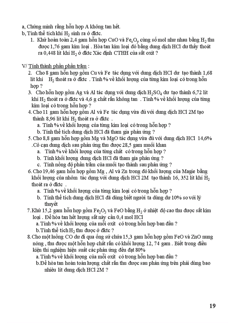 image for page Các dạng bài tập hóa học lớp 8