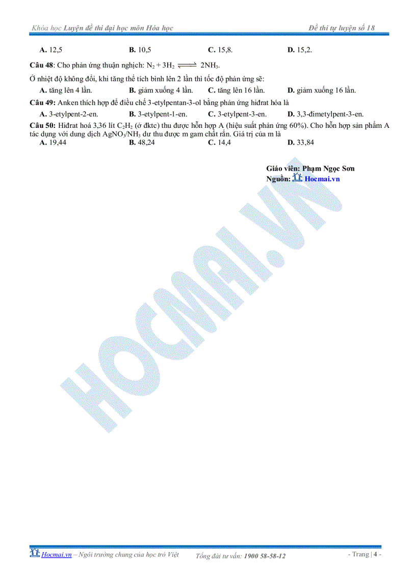 image for page Đề tự luyện thi đại học số 18