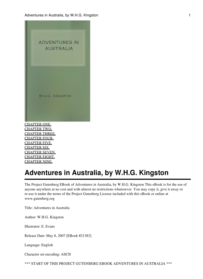 image for page Adventures in Australia