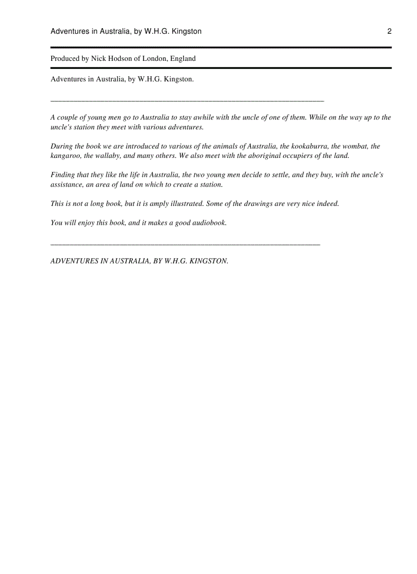 image for page Adventures in Australia