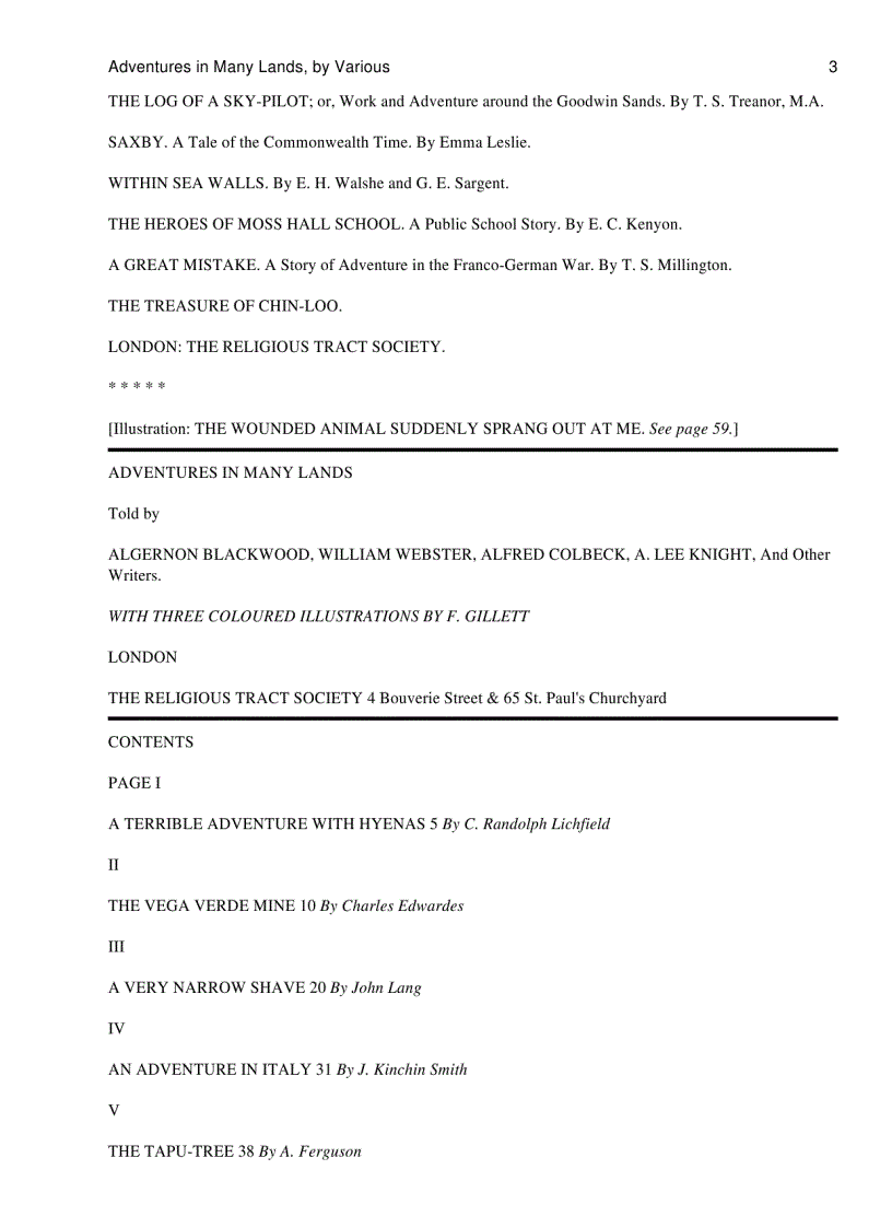 image for page Adventures in Many Lands