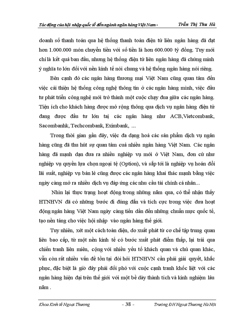 image for page Tác động của hội nhập quốc tế đến ngành ngân hàng việt nam