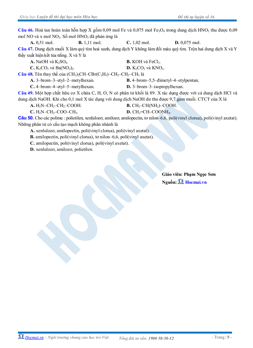 image for page Đề tự luyện thi đại học số 16