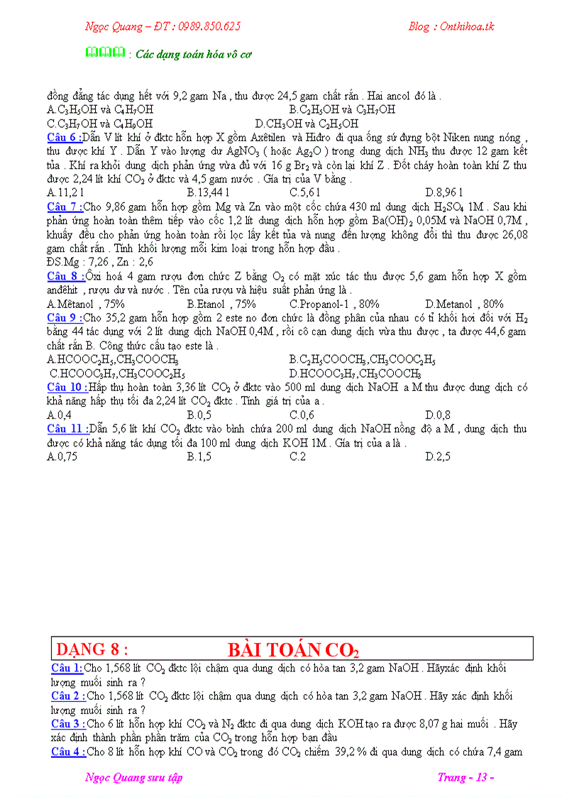 image for page Phương pháp bảo toàn khối lượng 1