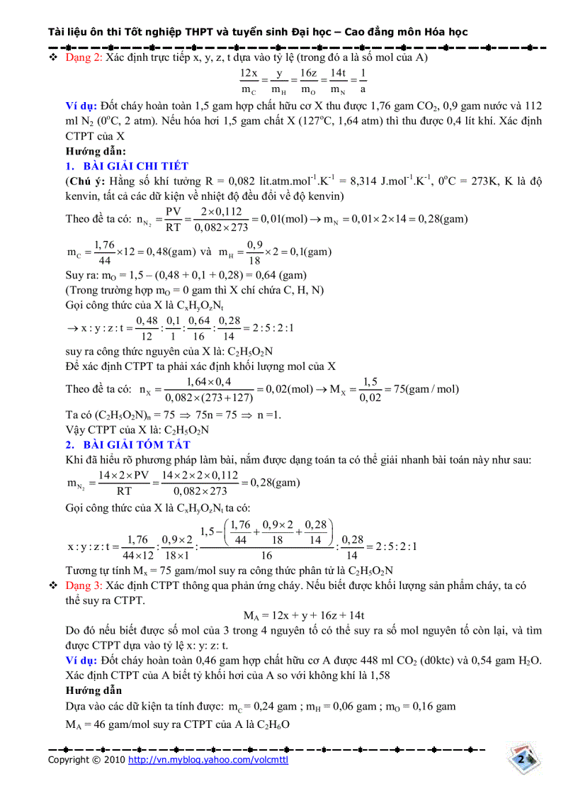 image for page Phương pháp xác định công thức phân tử công thức cấu tạo các hợp chất hữu cơ