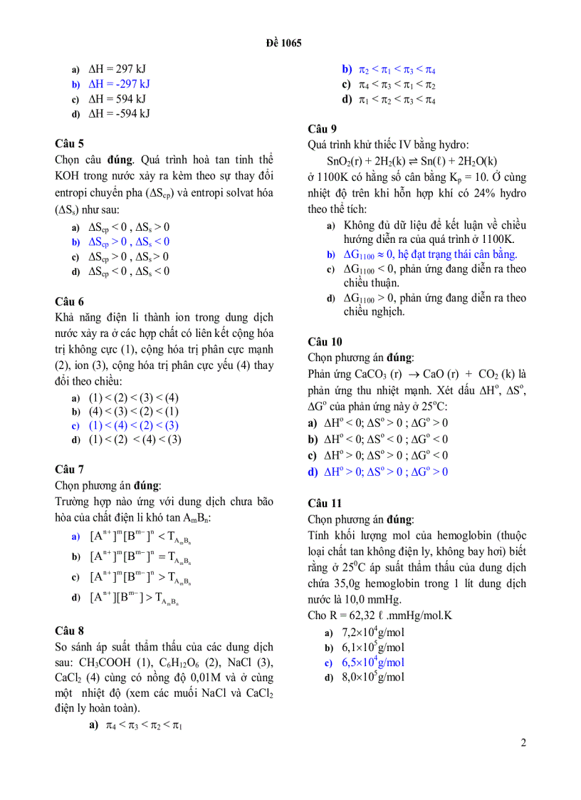 image for page Đề thi hóa đại cương b 604002 cuối học kỳ