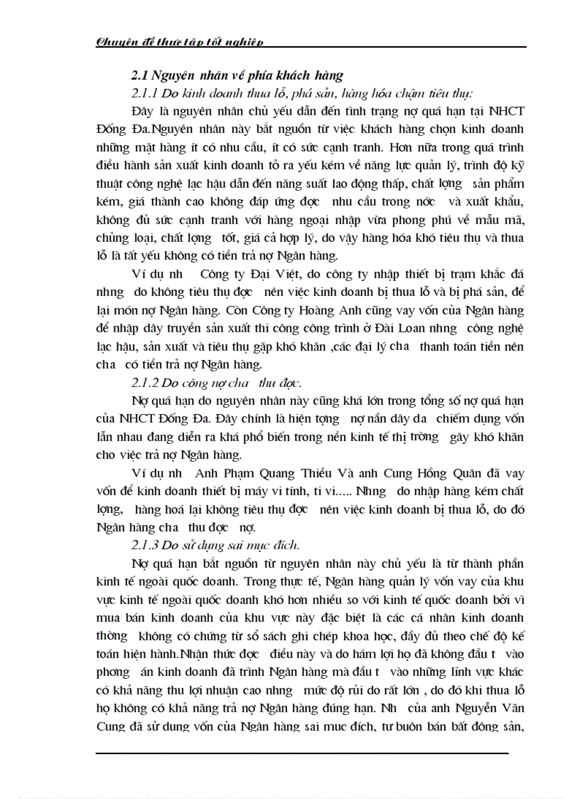 image for page Một số giải pháp hạn chế rủi ro an toàn tín dụng đối với kinh tế ngoài quốc doanh tại Ngân hàng công thương Đống Đa
