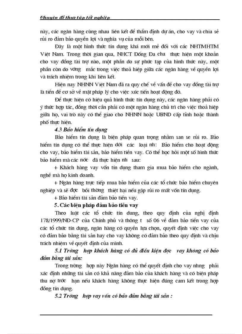 image for page Một số giải pháp hạn chế rủi ro an toàn tín dụng đối với kinh tế ngoài quốc doanh tại Ngân hàng công thương Đống Đa