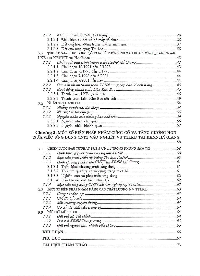 image for page Ứng dụng công nghệ thông tin trong nghiệp vụ thanh toán LKB tại KBNN Tỉnh Hà Giang