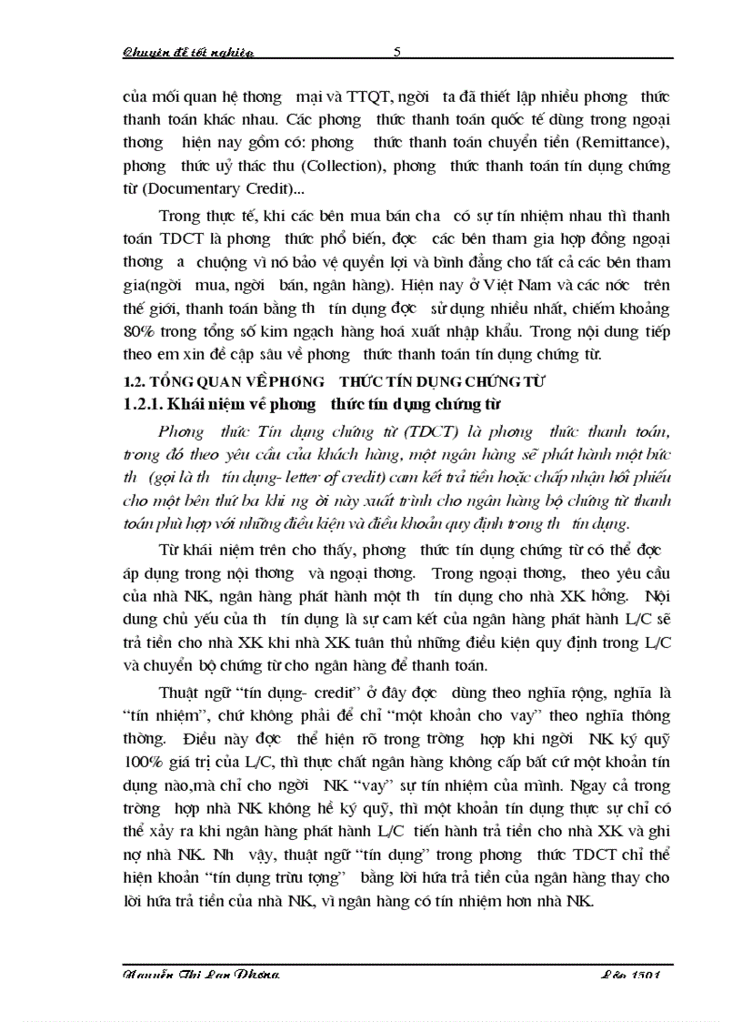 image for page Giải pháp nhằm hạn chế rủi ro trong phương thức thanh toán tín dụng chứng từ tại Ngân hàng Công thương Đống Đa