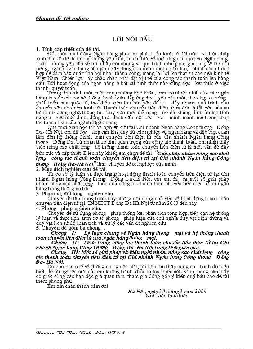 image for page Giải pháp nhằm nâng cao chất lượng công tác thanh toán chuyển tiền điện tử tại Chi nhánh Ngân hàng Công thương Đống Đa Hà Nộ