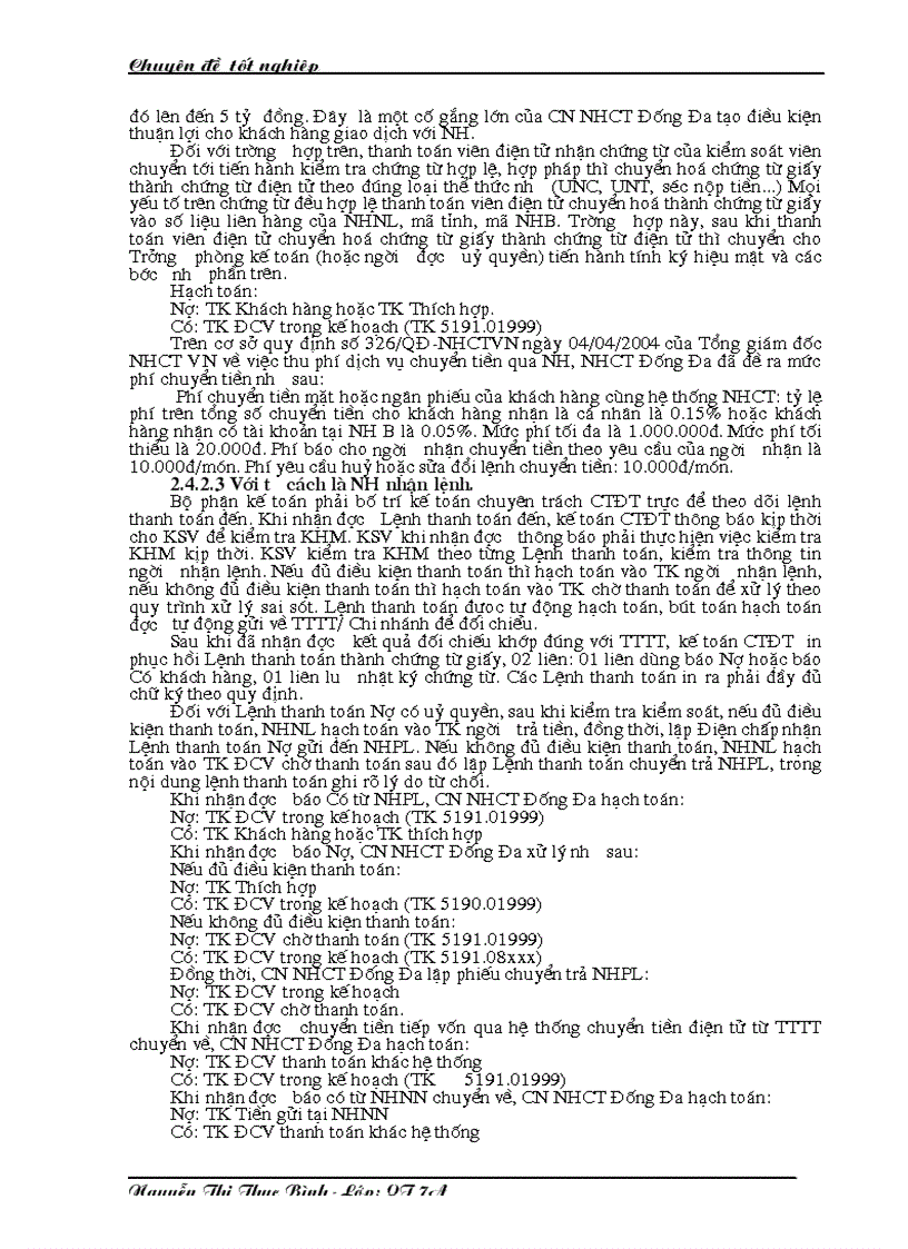 image for page Giải pháp nhằm nâng cao chất lượng công tác thanh toán chuyển tiền điện tử tại Chi nhánh Ngân hàng Công thương Đống Đa Hà Nộ