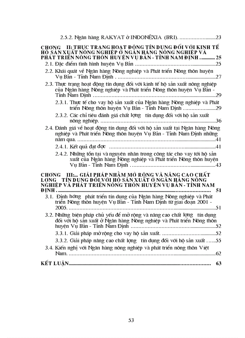 image for page Một số giải pháp nhằm mở rộng và nâng cao chất lượng tín dụng đối với hộ sản xuất ở Ngân hàng nông nghiệp và phát triển nông thôn huyện Vụ Bản Tỉnh Nam Định