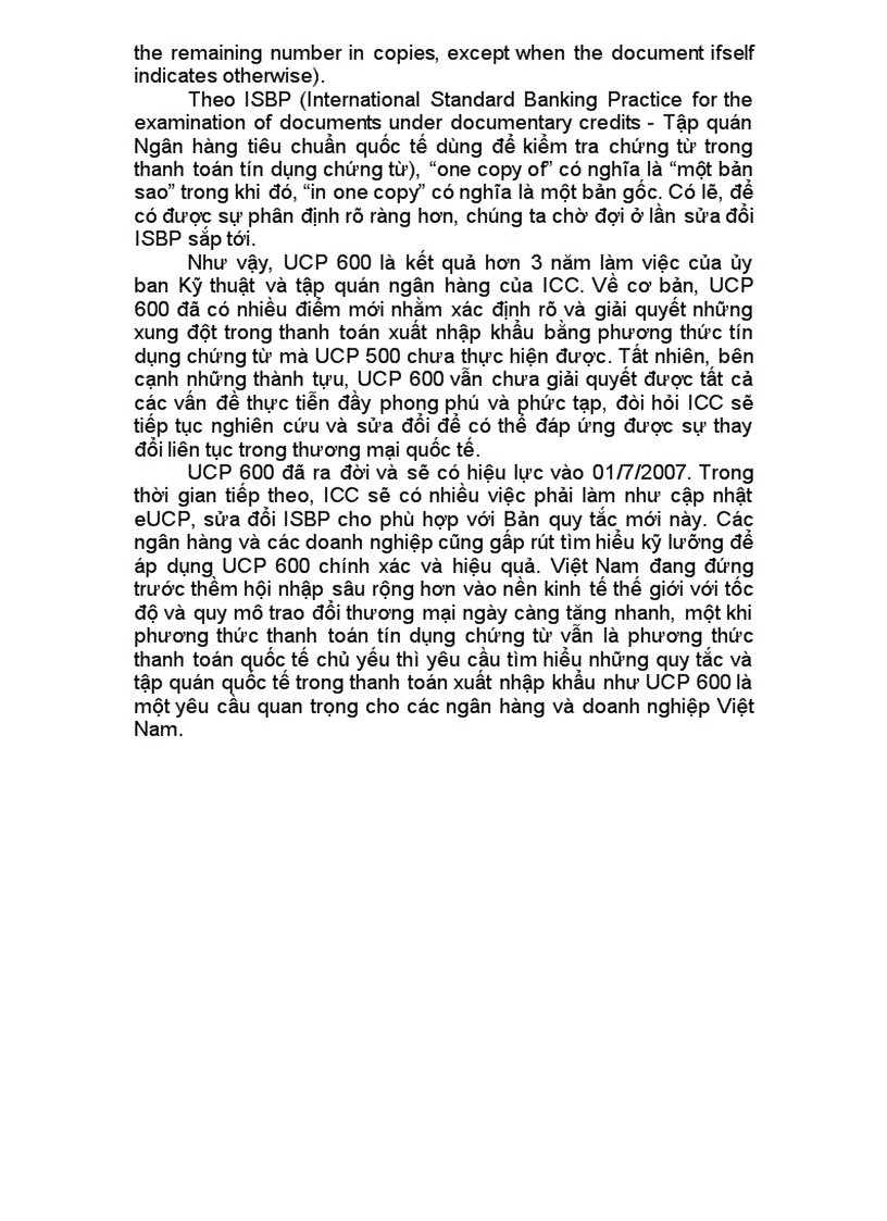 image for page UCP 600 Bản quy tắc thực hành thống nhất mới về tín dụng chứng từ